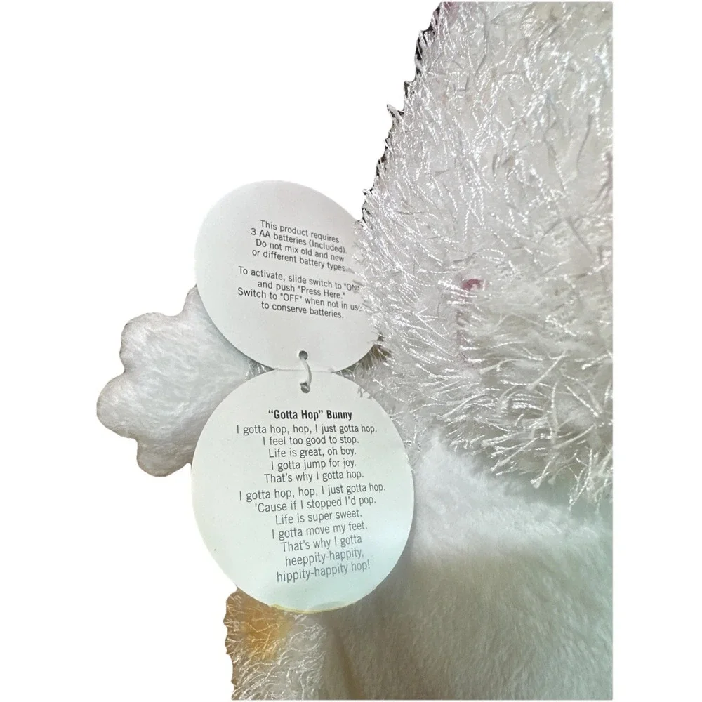 Hallmark Bunny Rabbit Animated Sings Got to Hop Claps Ears Plush Dances‎ Easter